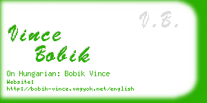 vince bobik business card